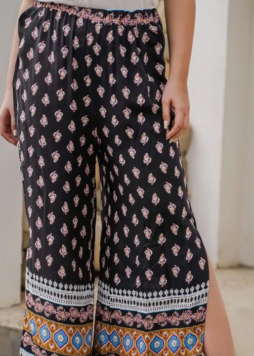 Boho Plus-size Pants with Split legs sold by Boho Mood