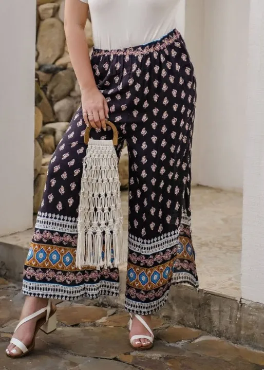 Boho Plus-size Pants with Split legs sold by Boho Mood product image thumbnail 4