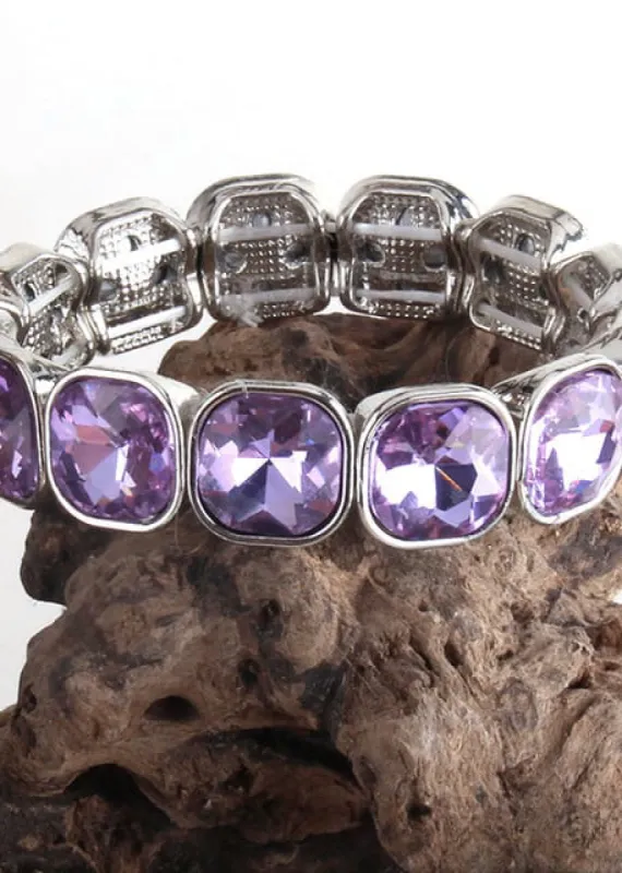 Silver Crystal Bracelet sold by Boho Mood