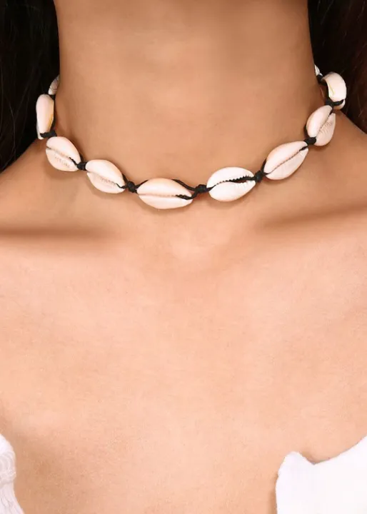 Boho Choker Necklace - White Puka Shell sold by Boho Mood product image thumbnail 2