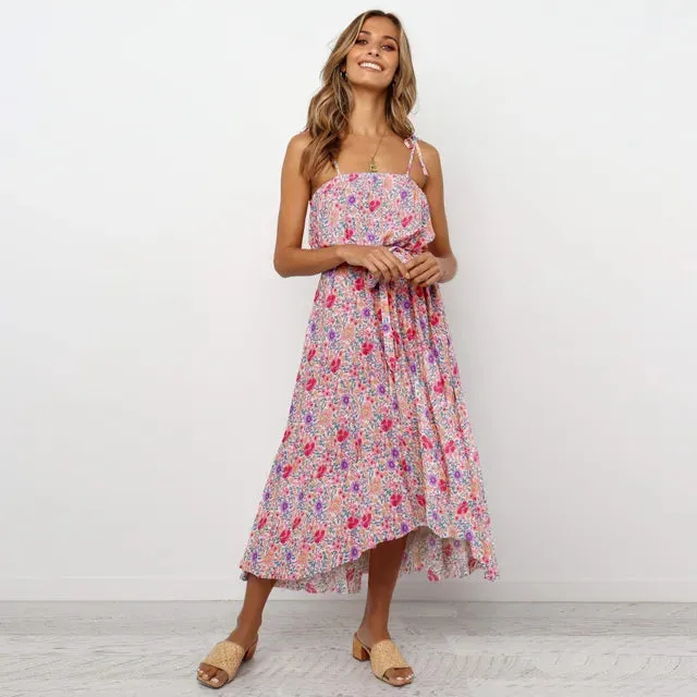 Pink Boho Maxi Dress sold by Boho Mood