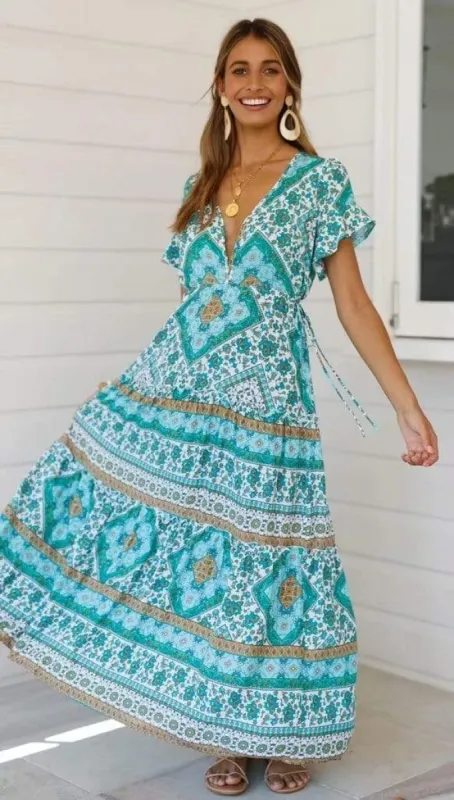 Boho Beach Maxi Dress sold by Boho Mood