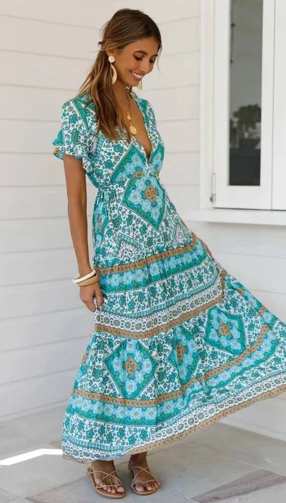 Boho Beach Maxi Dress sold by Boho Mood product image thumbnail 2