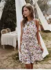 White Bohemian Style Floral Dress sold by Boho Mood