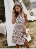 White Bohemian Style Floral Dress sold by Boho Mood