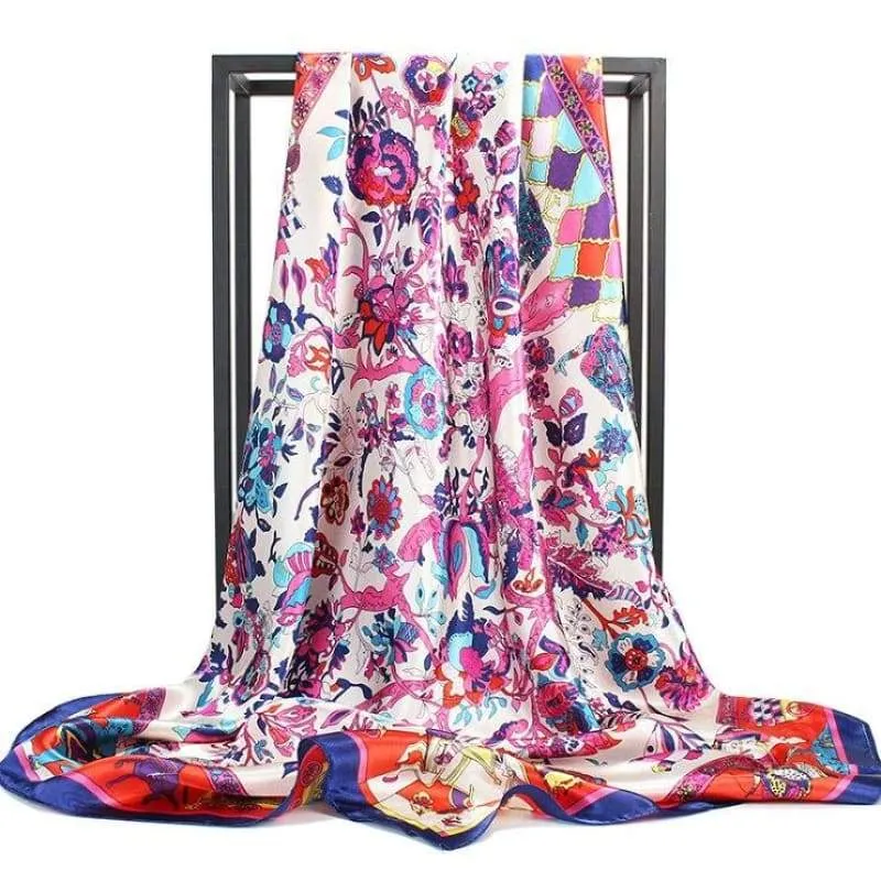 Multicolored retro chic Boho Scarf sold by Boho Mood