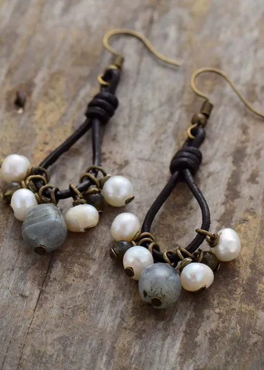 Boho Dangle Beaded Earrings sold by Boho Mood product image thumbnail 4