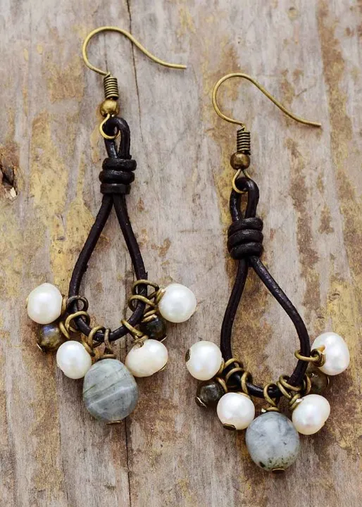 Boho Dangle Beaded Earrings sold by Boho Mood