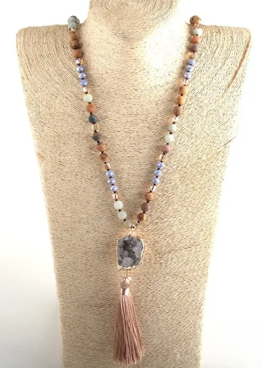 Beaded Boho Necklaces - Natural Stone sold by Boho Mood