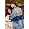 Boho Denim Fringed Jacket sold by Boho Mood