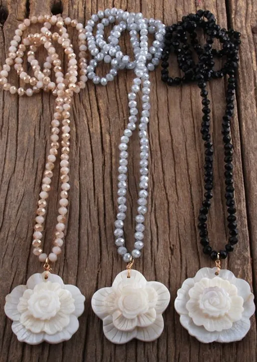 Boho Beaded Necklace - Big Flower Pendant sold by Boho Mood product image thumbnail 2