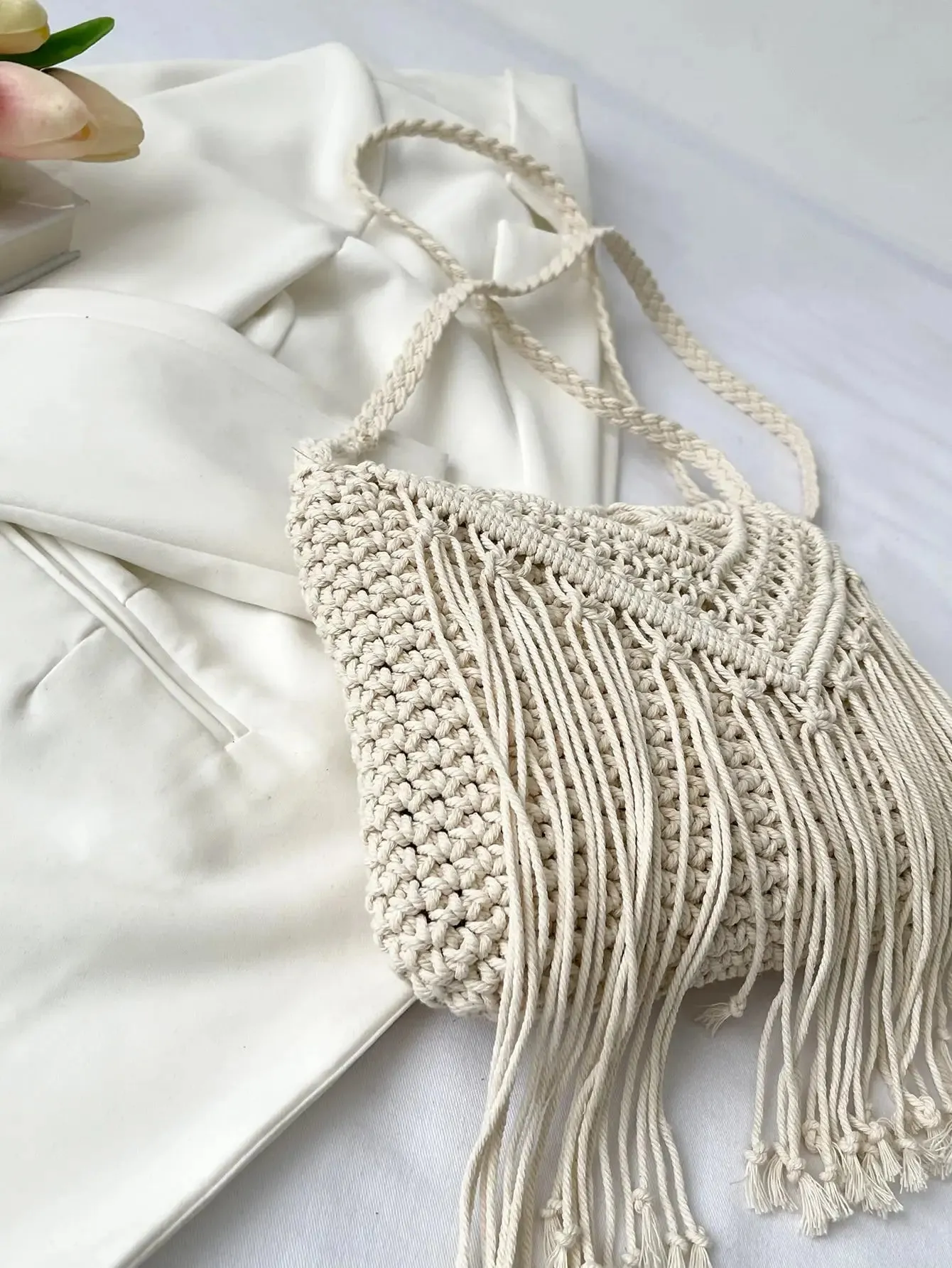 Boho Crochet Crossbody Bag sold by Boho Mood product image thumbnail 4