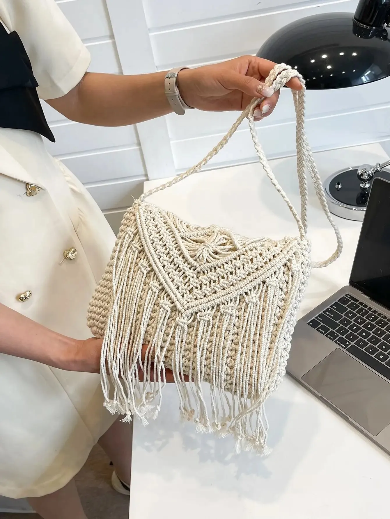 Boho Crochet Crossbody Bag sold by Boho Mood