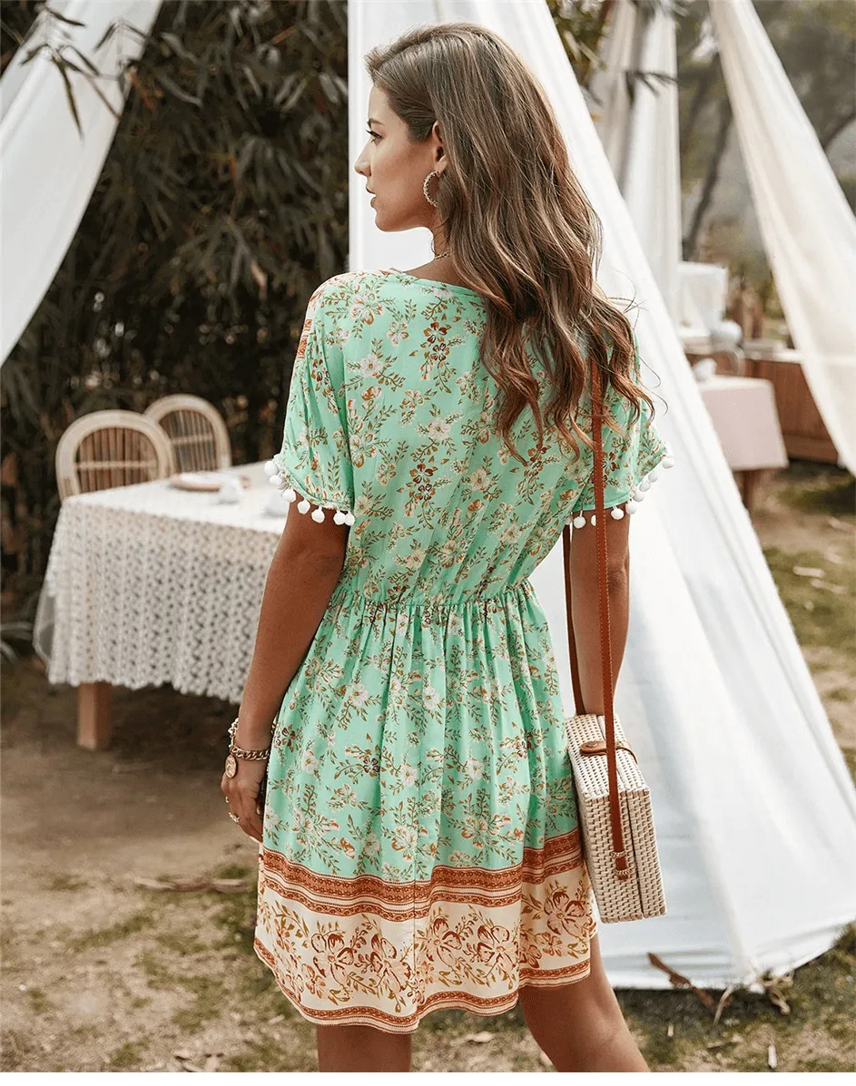 Gypgy mini Dress in Green sold by Boho Mood product image thumbnail 2