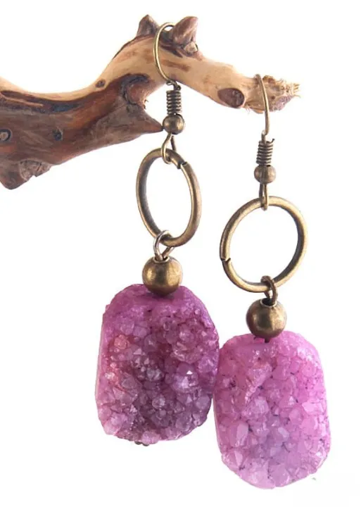 Boho Dangle Earrings - Natural Stone sold by Boho Mood product image thumbnail 4