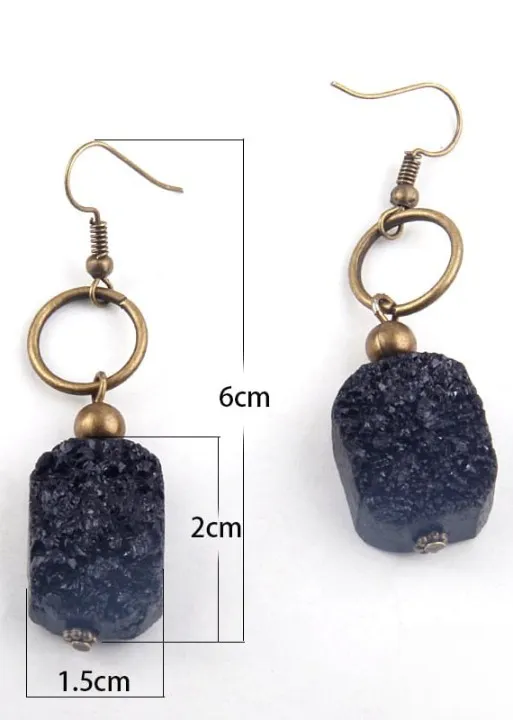 Boho Dangle Earrings - Natural Stone sold by Boho Mood product image thumbnail 5