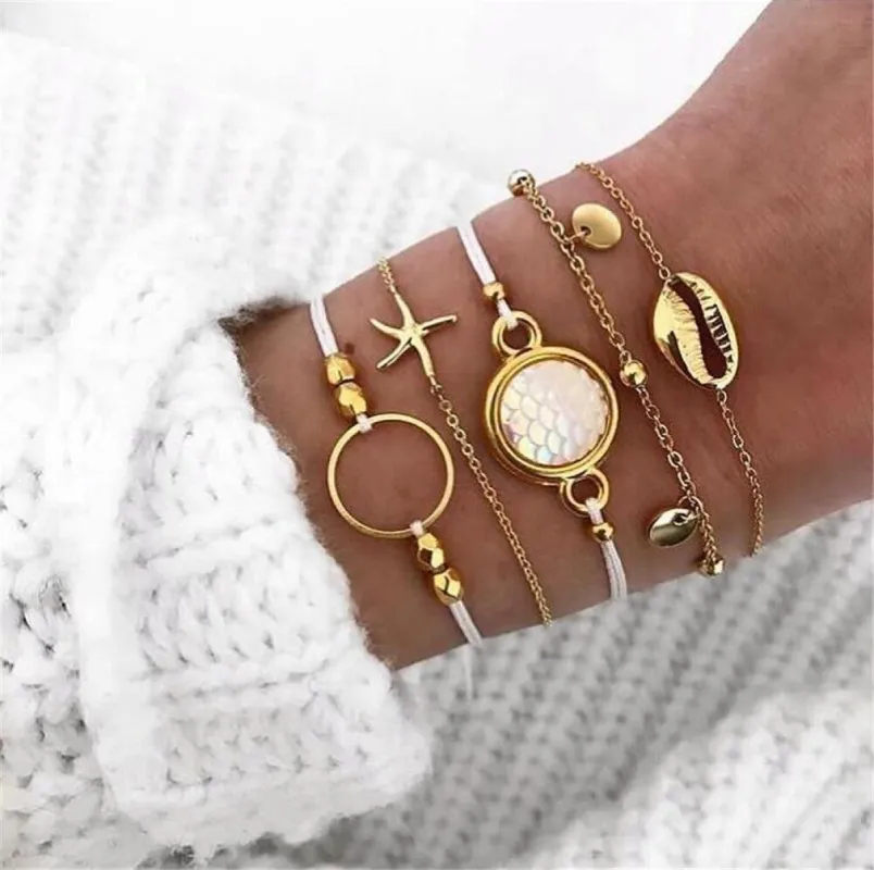 Boho Gold Bracelet Marine Set sold by Boho Mood