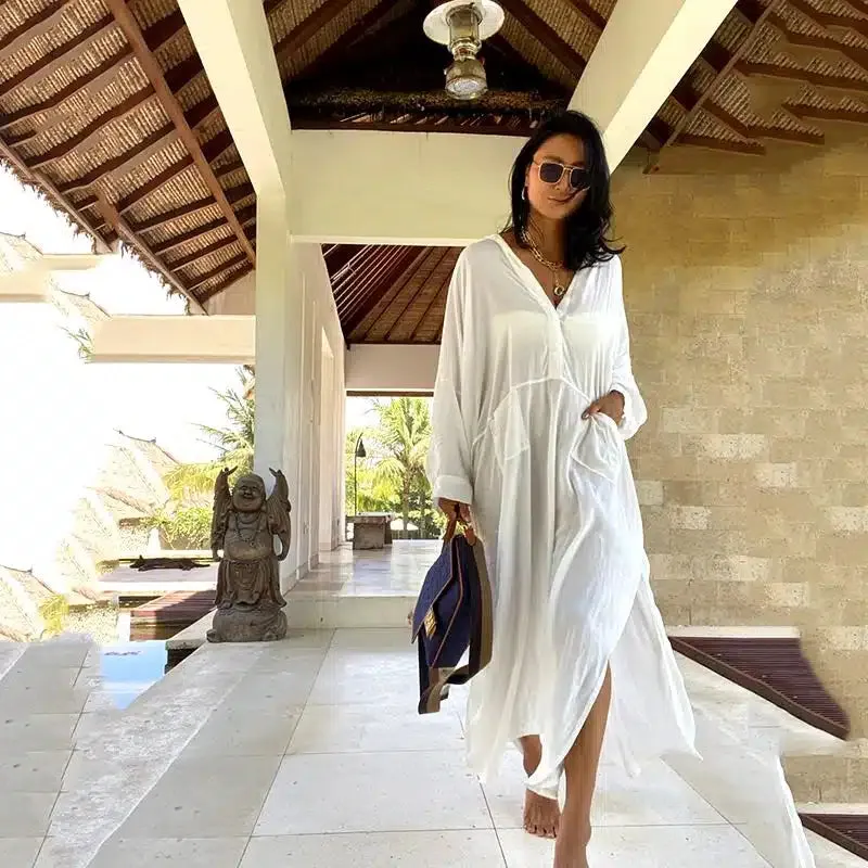 White Summer Maxi Dress sold by Boho Mood product image thumbnail 2