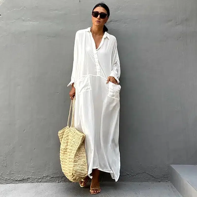 White Summer Maxi Dress sold by Boho Mood
