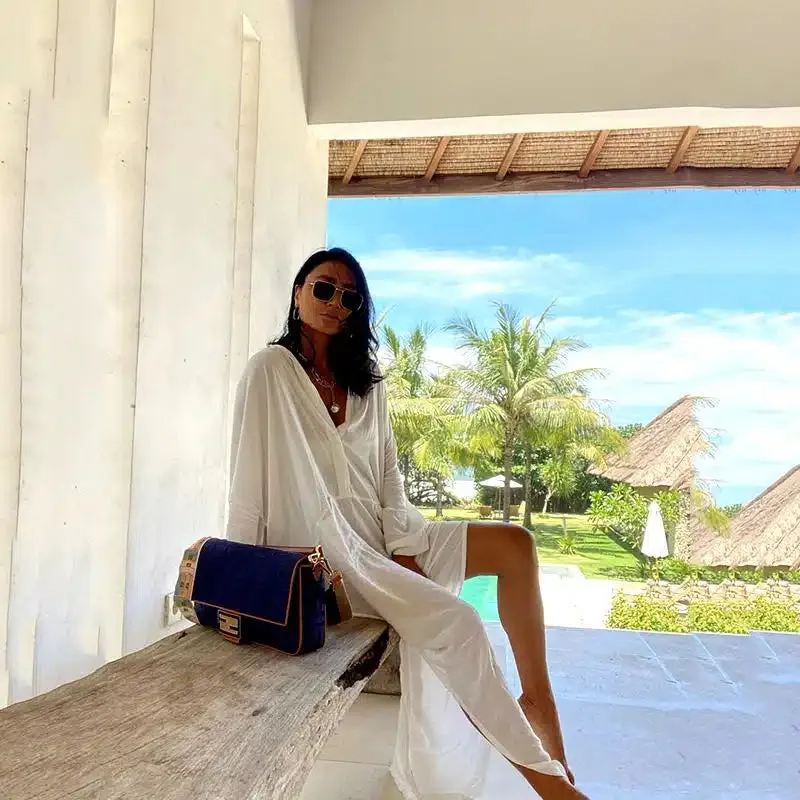 White Summer Maxi Dress sold by Boho Mood product image thumbnail 5