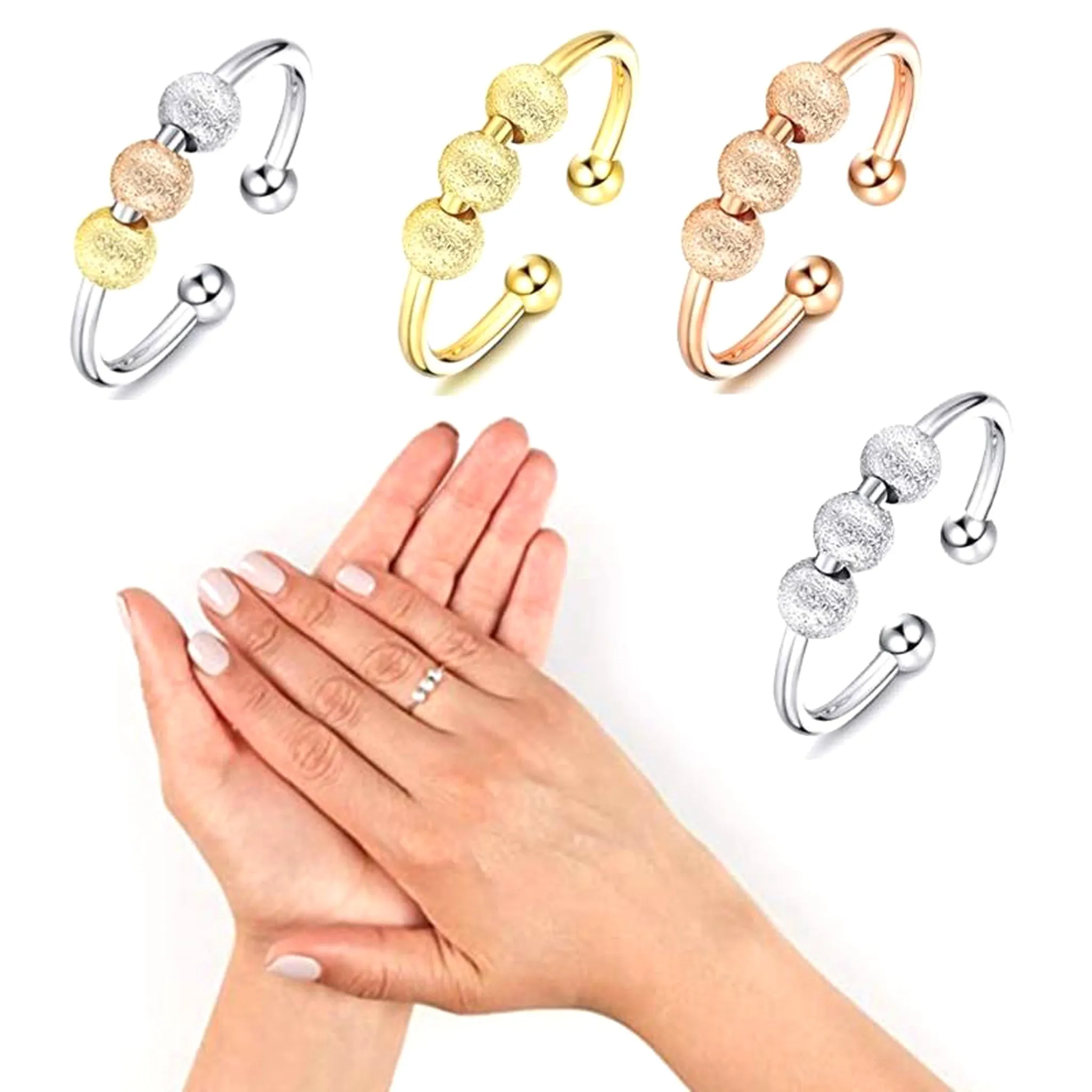 Boho Spinning Fidget Peace Rings sold by Boho Mood