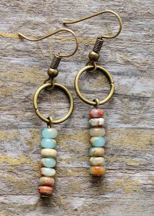 Vintage Boho Dangle Gold Earrings sold by Boho Mood