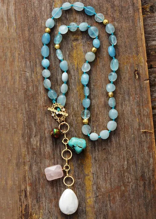 Boho Beaded Summer Necklace sold by Boho Mood