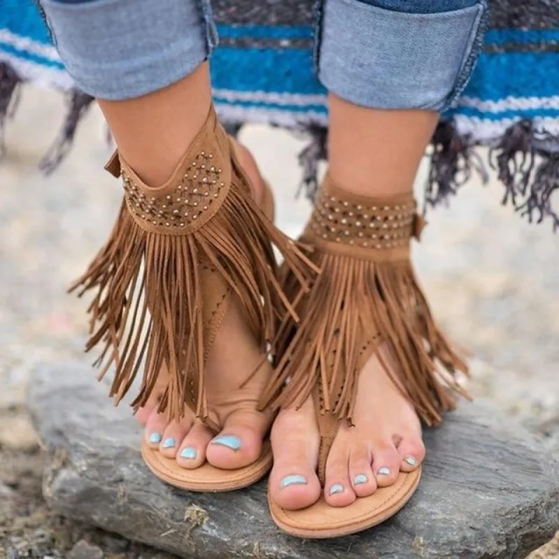 Boho Fringed Sandals sold by Boho Mood