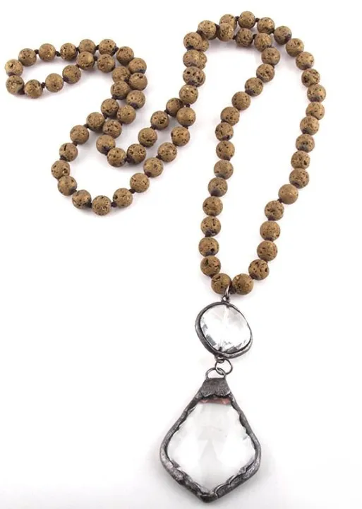 Boho Necklace Crystal Pendant sold by Boho Mood product image thumbnail 5