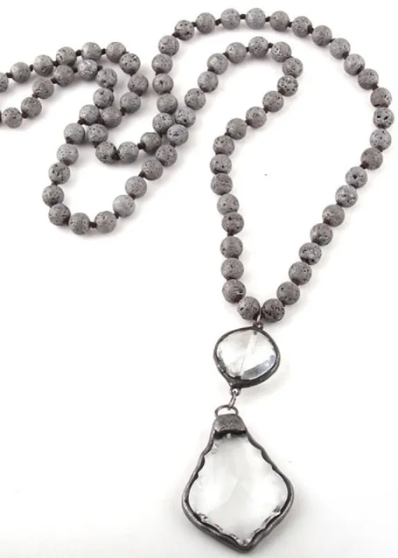 Boho Necklace Crystal Pendant sold by Boho Mood