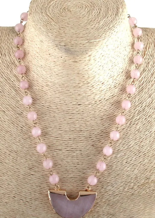 Boho Pearl Necklace with Pendant sold by Boho Mood