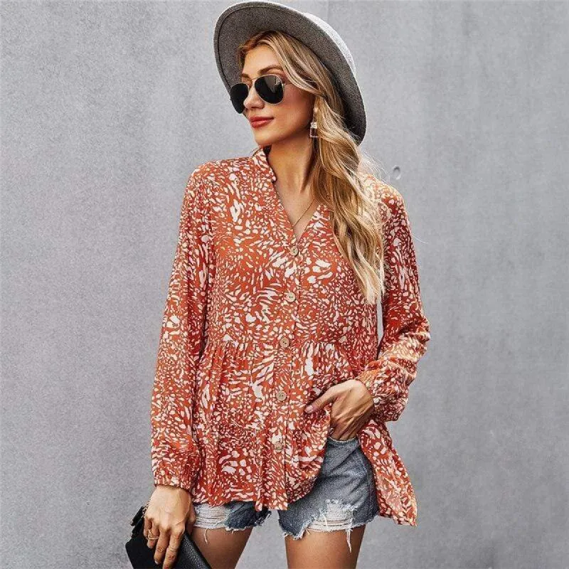 Gypsy Orange Blouse sold by Boho Mood