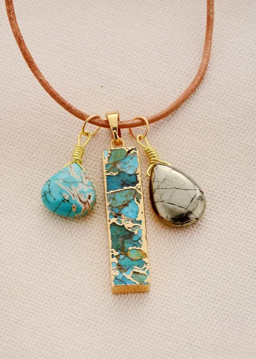 Long Boho Pendant Necklace sold by Boho Mood product image thumbnail 3