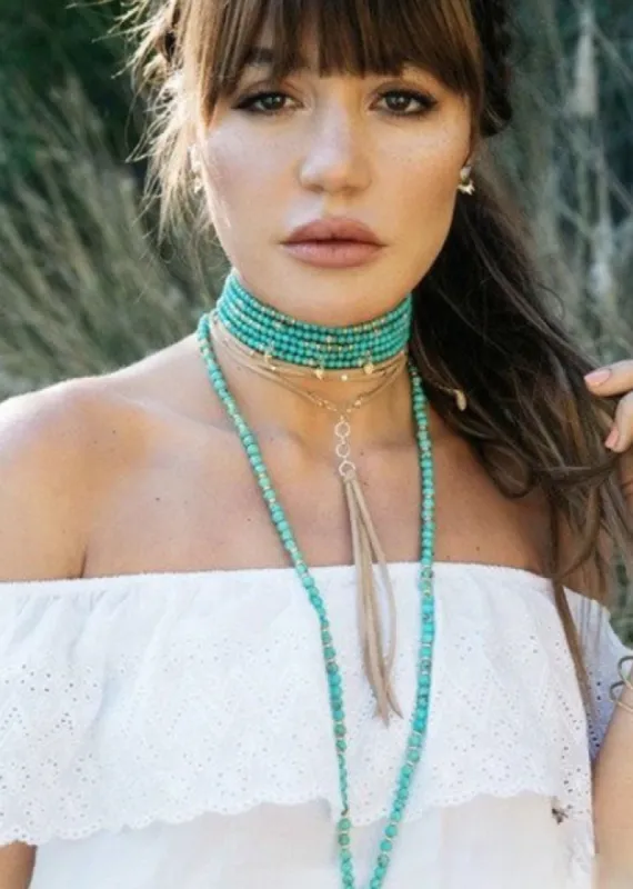 Choker Beaded Necklace Boho Style sold by Boho Mood