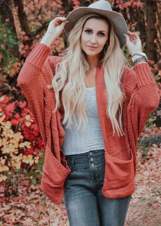 Boho Cardigan baldy closed cuff solid color sold by Boho Mood