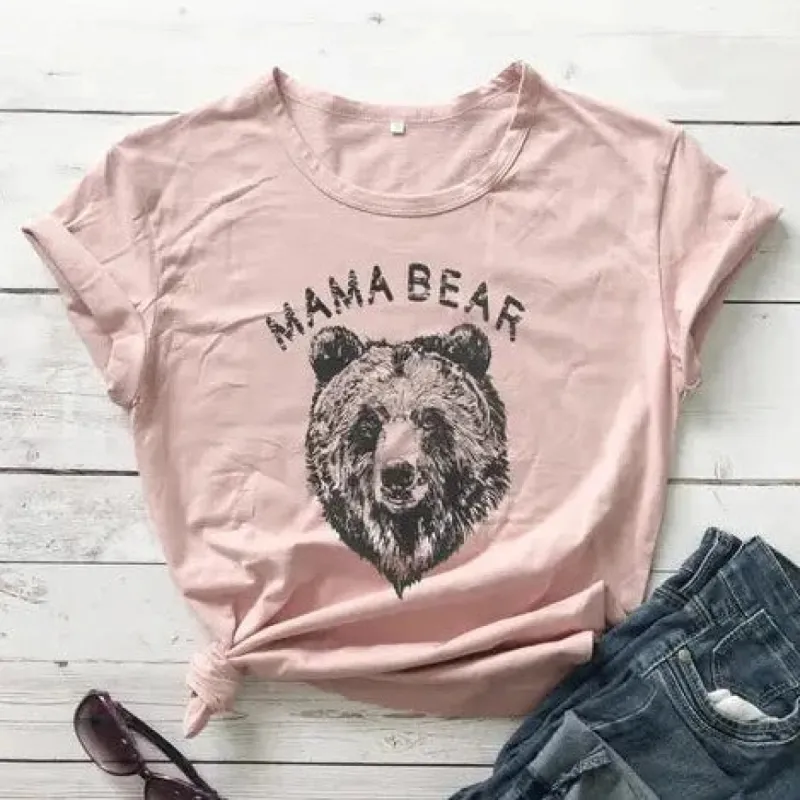 Boho Mama Bear Beige T-shirt sold by Boho Mood