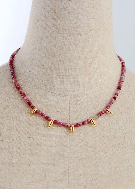 Pink Boho Choker Necklace sold by Boho Mood product image thumbnail 2