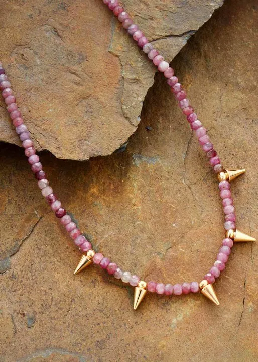 Pink Boho Choker Necklace sold by Boho Mood product image thumbnail 3