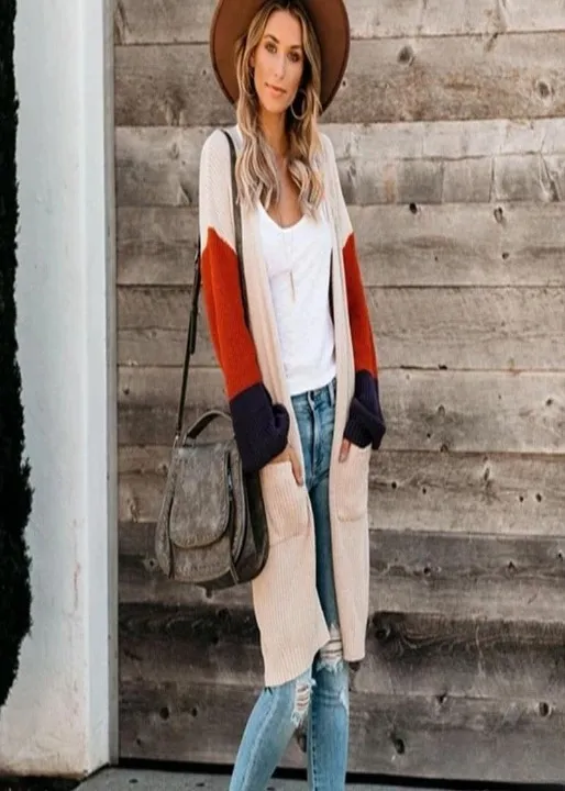 Boho Long Cardigan Puffed Sleeves 3 tones sold by Boho Mood product image thumbnail 4