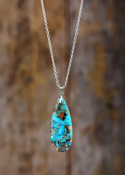 Boho Pendant Necklace - Silver Chain sold by Boho Mood product image thumbnail 2