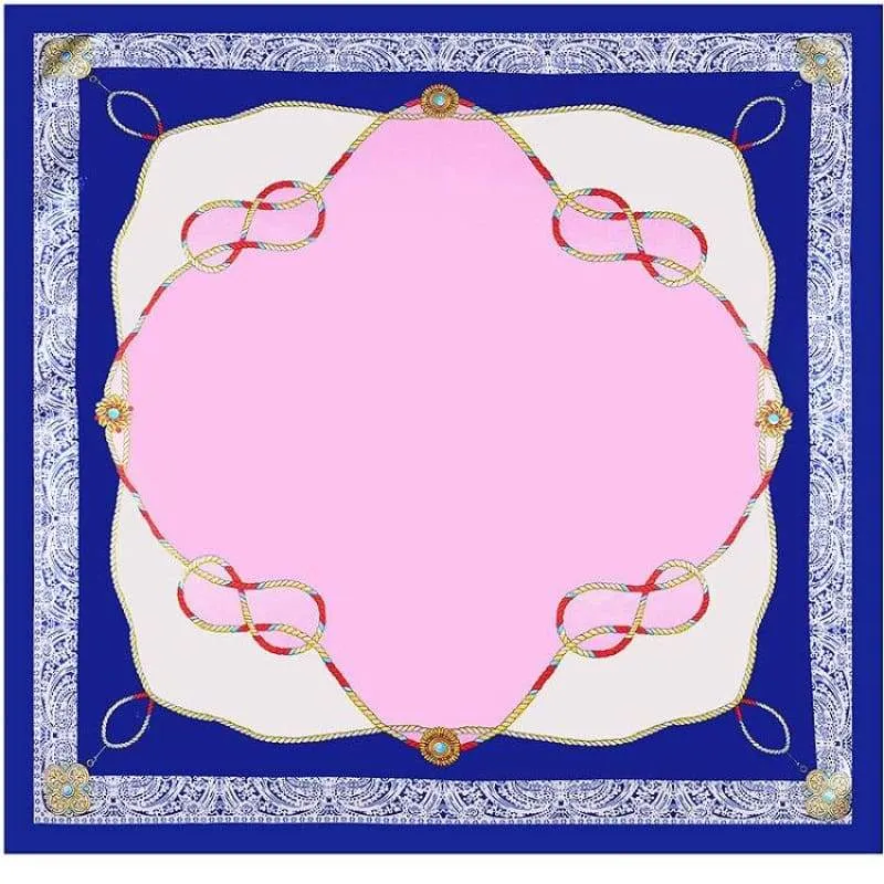 Boho Soft Pink Scarf Surrounded by Blue sold by Boho Mood product image thumbnail 2