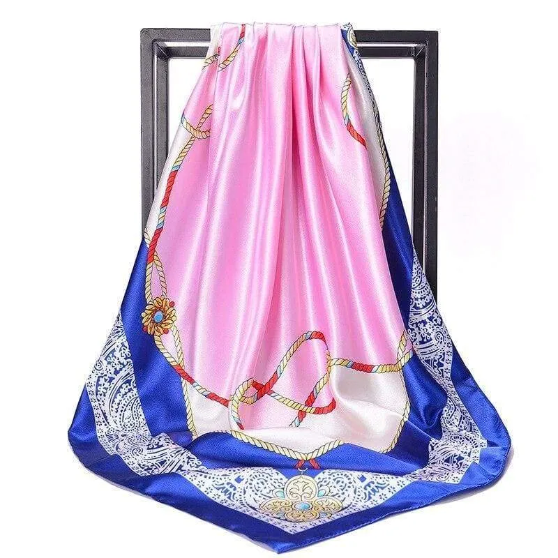 Boho Soft Pink Scarf Surrounded by Blue sold by Boho Mood