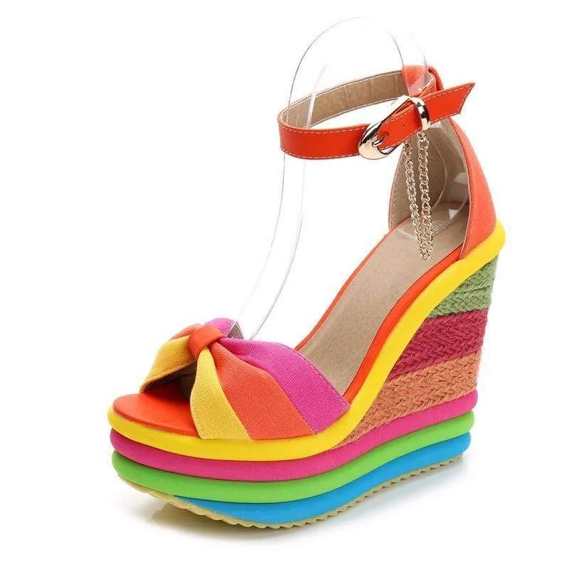Boho Wedge Sandals Rainbow sold by Boho Mood product image thumbnail 3