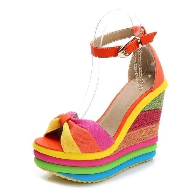 Boho Wedge Sandals Rainbow sold by Boho Mood product image thumbnail 5