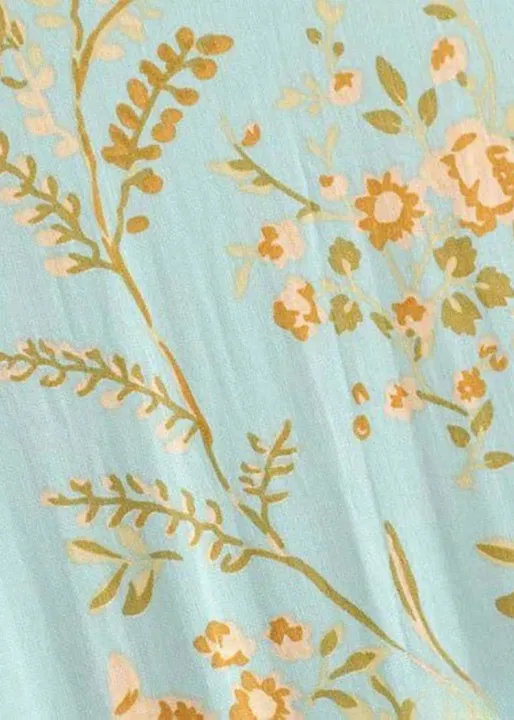 Long Floral Boho Pale Blue Kimono sold by Boho Mood