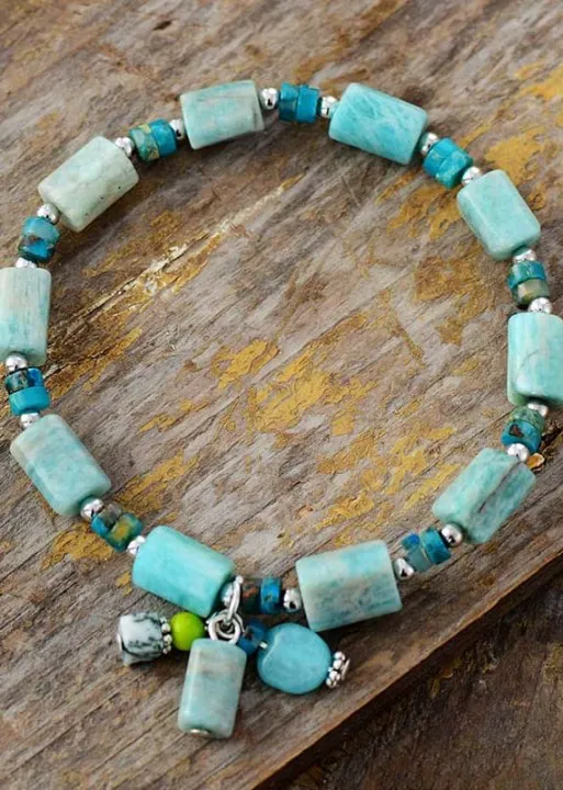 Stretchy Beaded Boho Bracelet sold by Boho Mood product image thumbnail 4