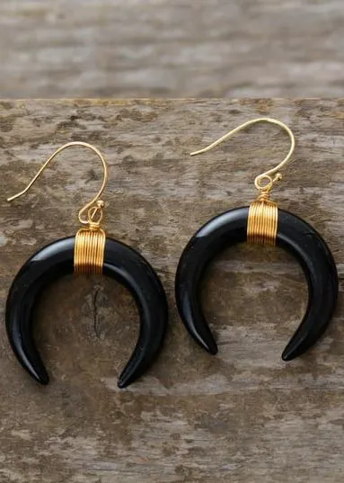Gold Boho Earrings - Natural Stone sold by Boho Mood product image thumbnail 4