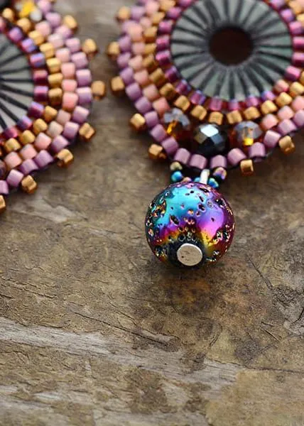 Colorful Boho Dangle Earrings sold by Boho Mood product image thumbnail 3