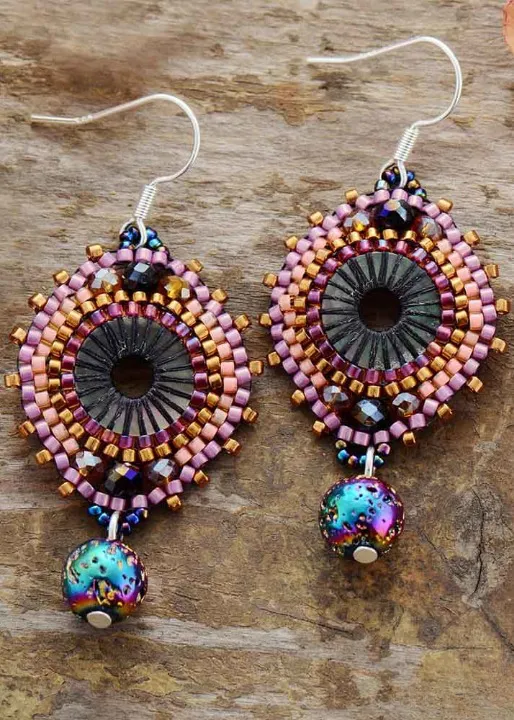 Colorful Boho Dangle Earrings sold by Boho Mood