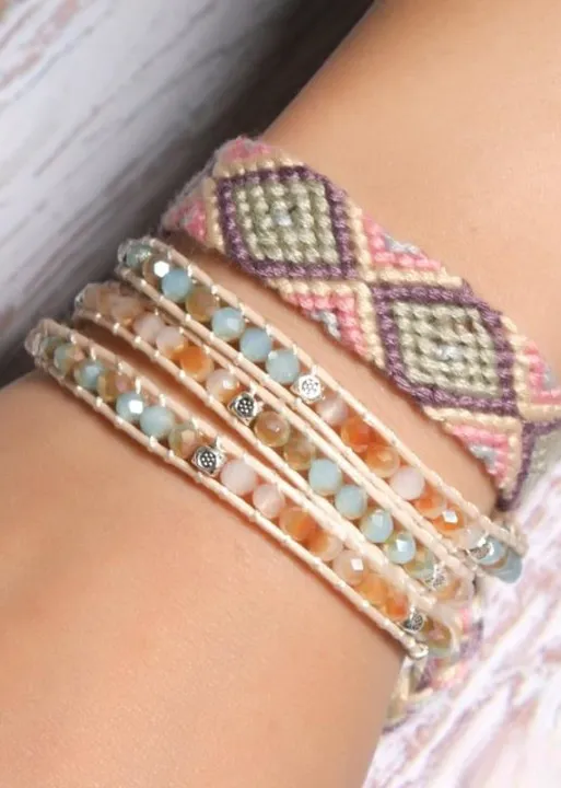 Boho Crystal Wrap Bracelet sold by Boho Mood